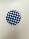 63mm Blue Gingham Twist Off Lids