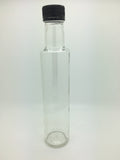 250ml Dorica Glass Bottle with 31.5mm black tamper evident cap or pourer