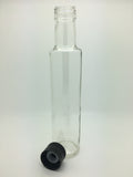 250ml Dorica Glass Bottle with 31.5mm black tamper evident cap or pourer