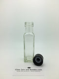 100ml Marasca Glass Bottle with 31.5mm black tamper evident cap or pourer