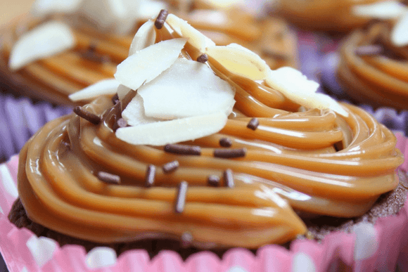 Chocolate Cupcake with butterscotch icing