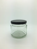 200ml Squat Panelled Jar with 70mm twist lid