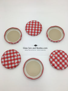 Red & White Gingham twist off lids